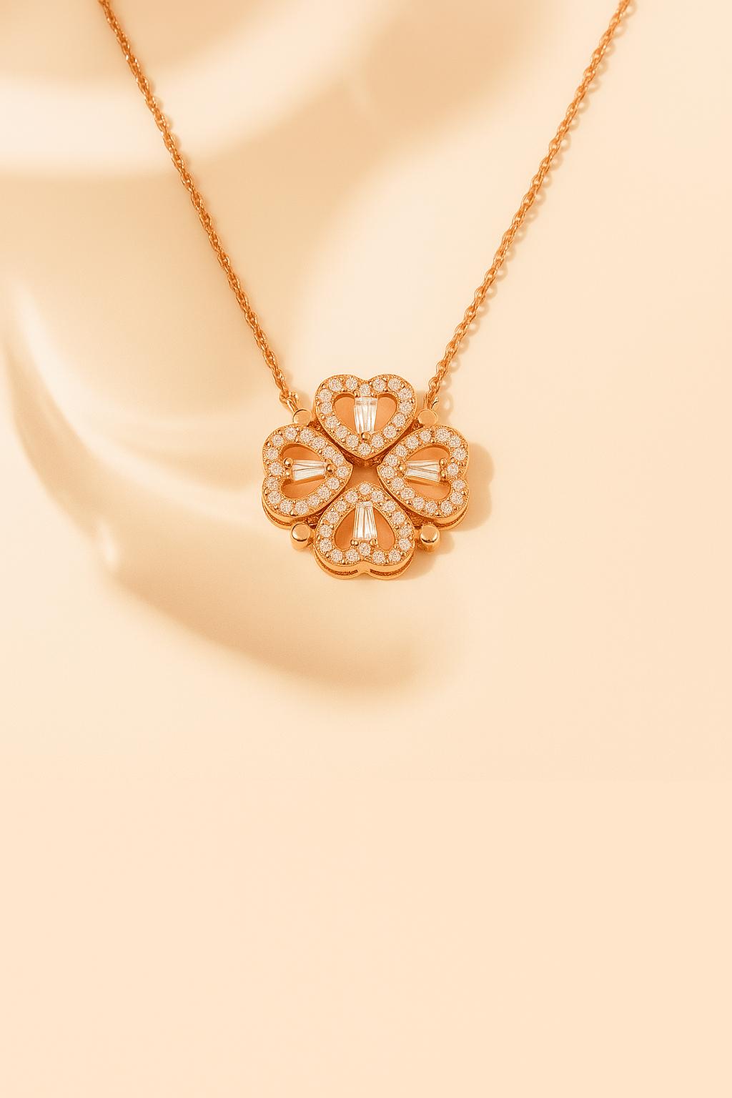 collana cuore fortunato 2 in 1