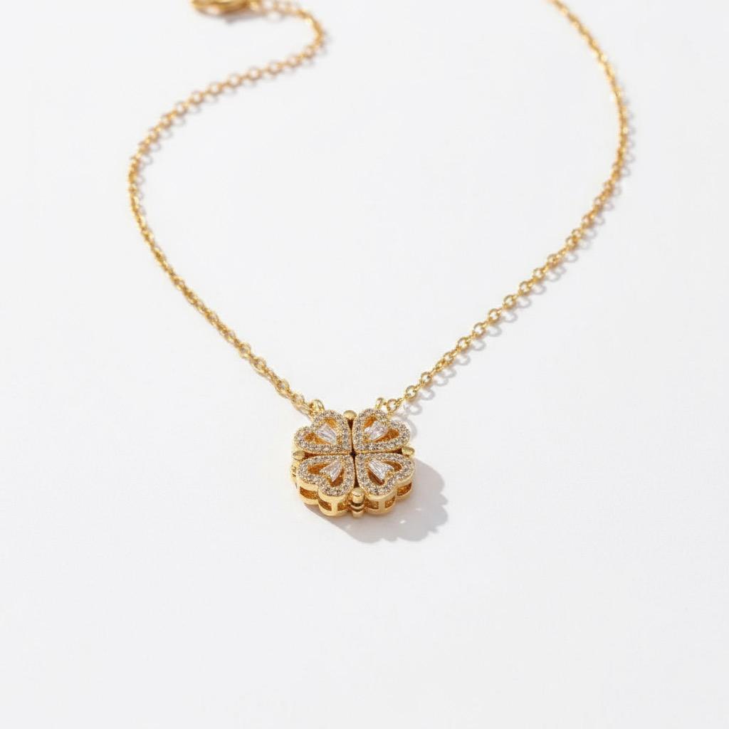 collana cuore fortunato 2 in 1